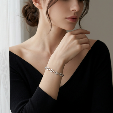 Pulsera de Plata. 925 con Tejido Marinero Delgado mod.3287
