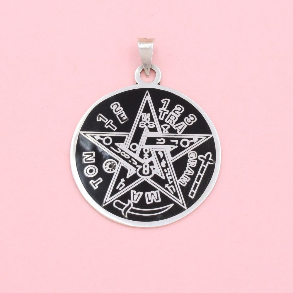 Dije de Caballero Plata .925 Medallón con Tetragramaton mod. 1350