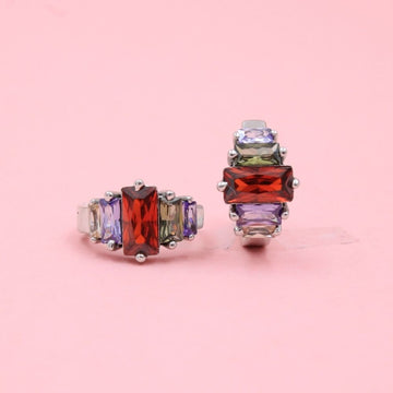 Grapa Especial con Zirconias de Colores Elegantes mod. 0857