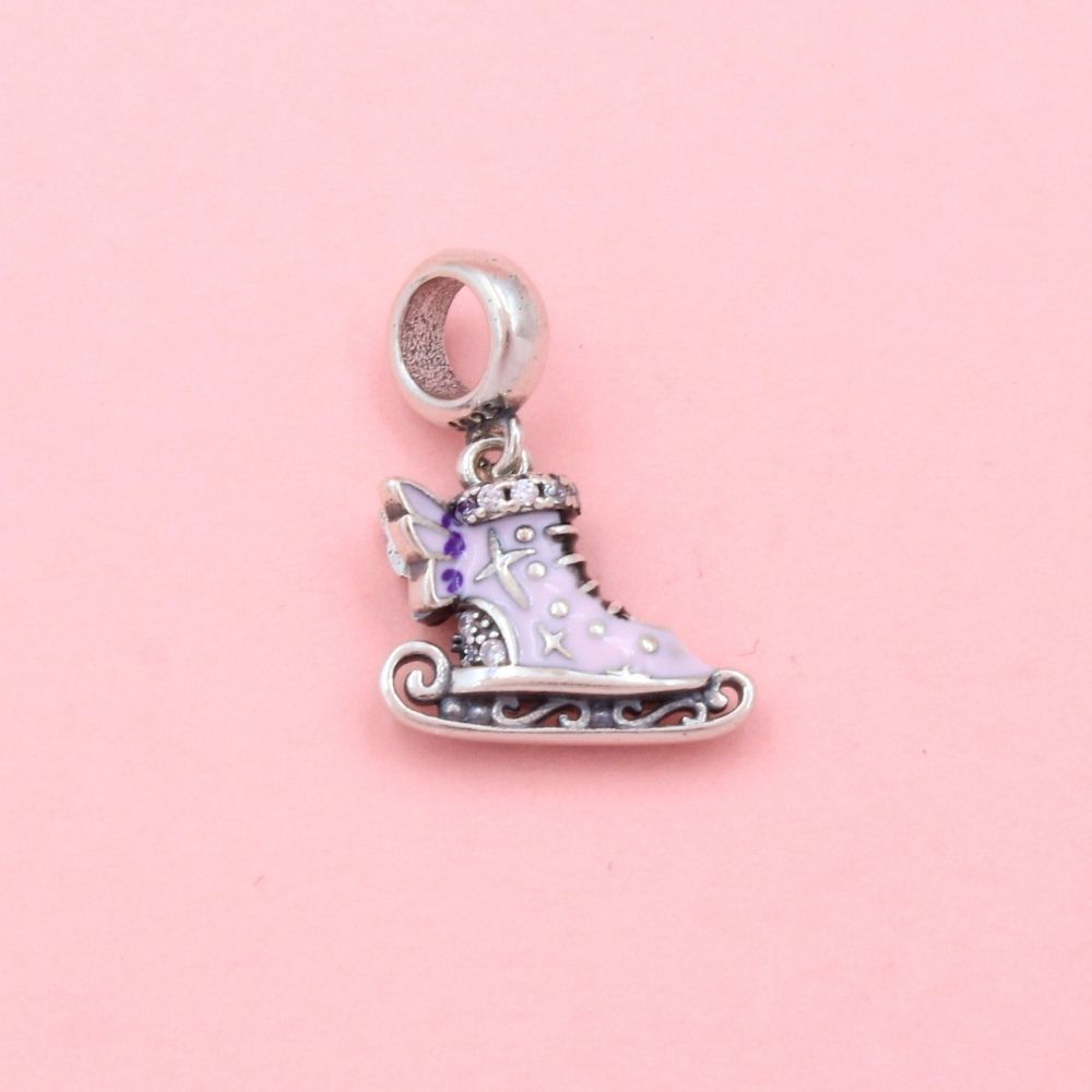 Charm de Plata .925 Patin de Hielo Rosa mod. 0934