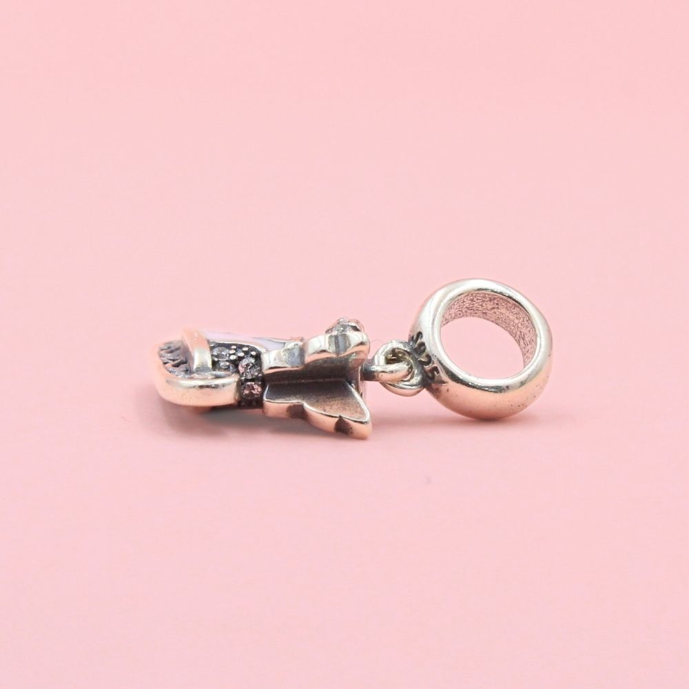 Charm de Plata .925 Patin de Hielo Rosa mod. 0934