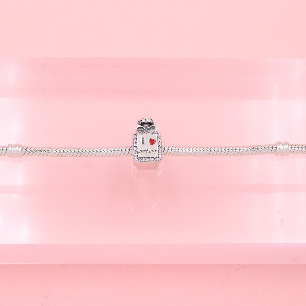 Charm de Plata .925 Perfume Elegante Incrustado con Zirconias mod. 1317