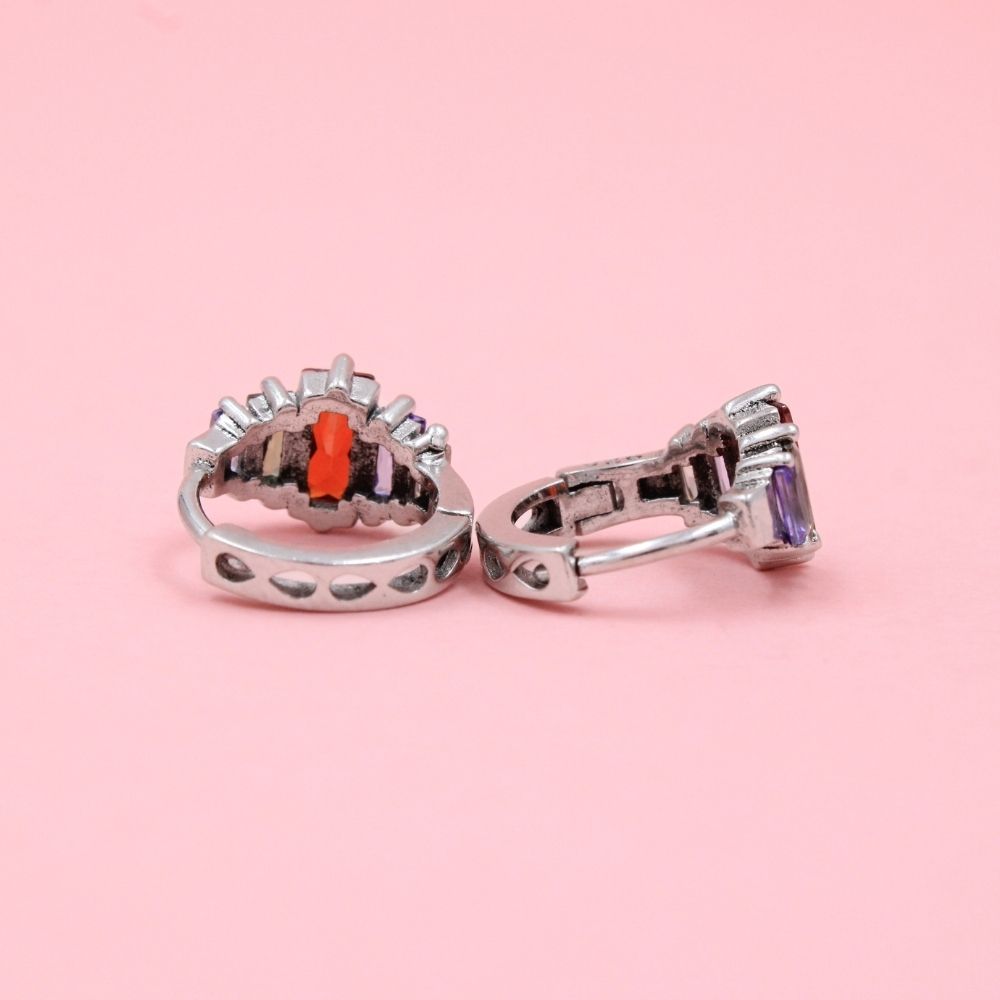 Grapa Especial con Zirconias de Colores Elegantes mod. 0857