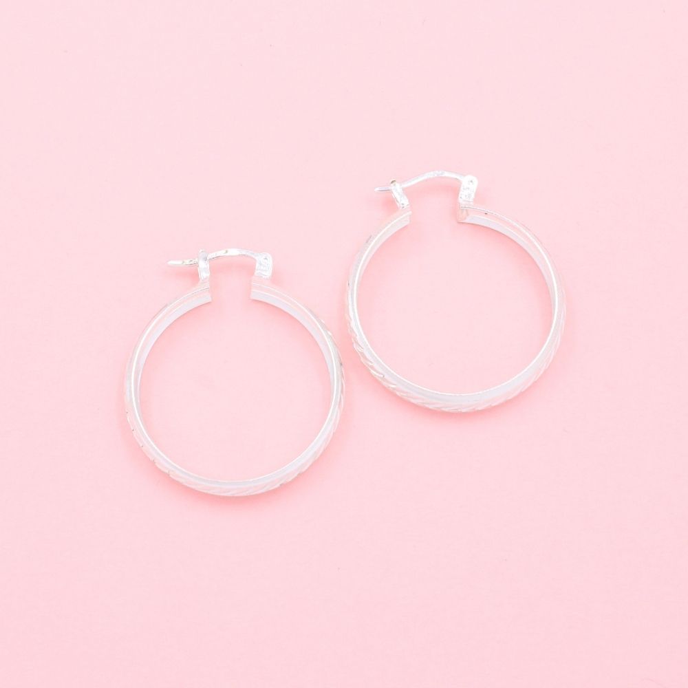 Arracada de Plata .925 con Diamantado Elegante mod. 1048