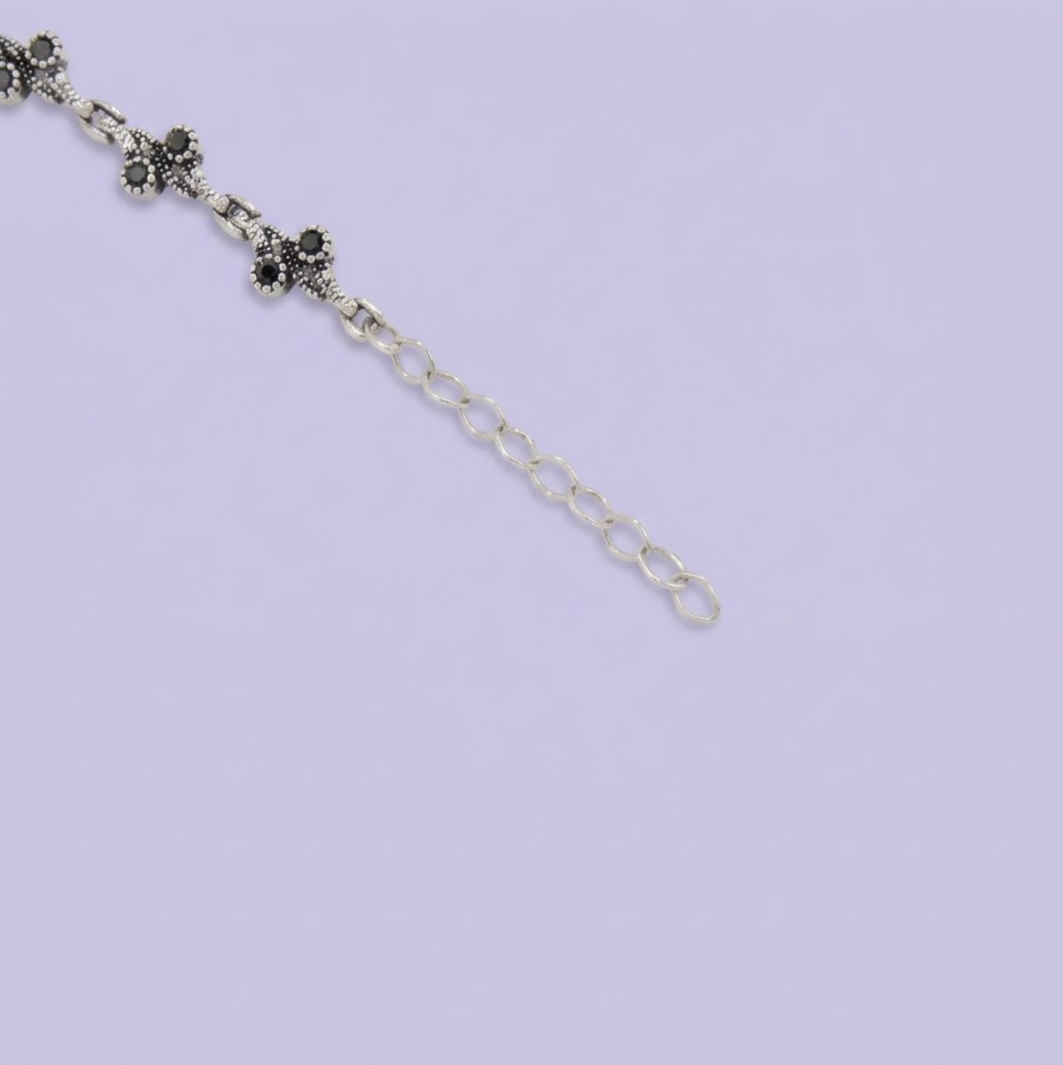 Pulsera de Plata .925 Diseño de Eslabones Especiales Incrustados con Marquesitas mod. 3164