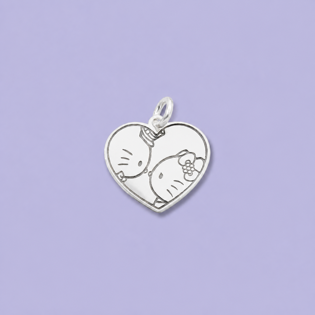 Dije de Plata .925 Corazón Kitty & Daniel mod. 2498
