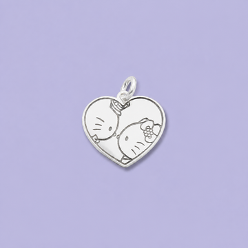 Dije de Plata .925 Corazón Kitty & Daniel mod. 2498