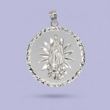 Medalla de Plata .925 Virgen de Guadalupe Brillante mod. 2600