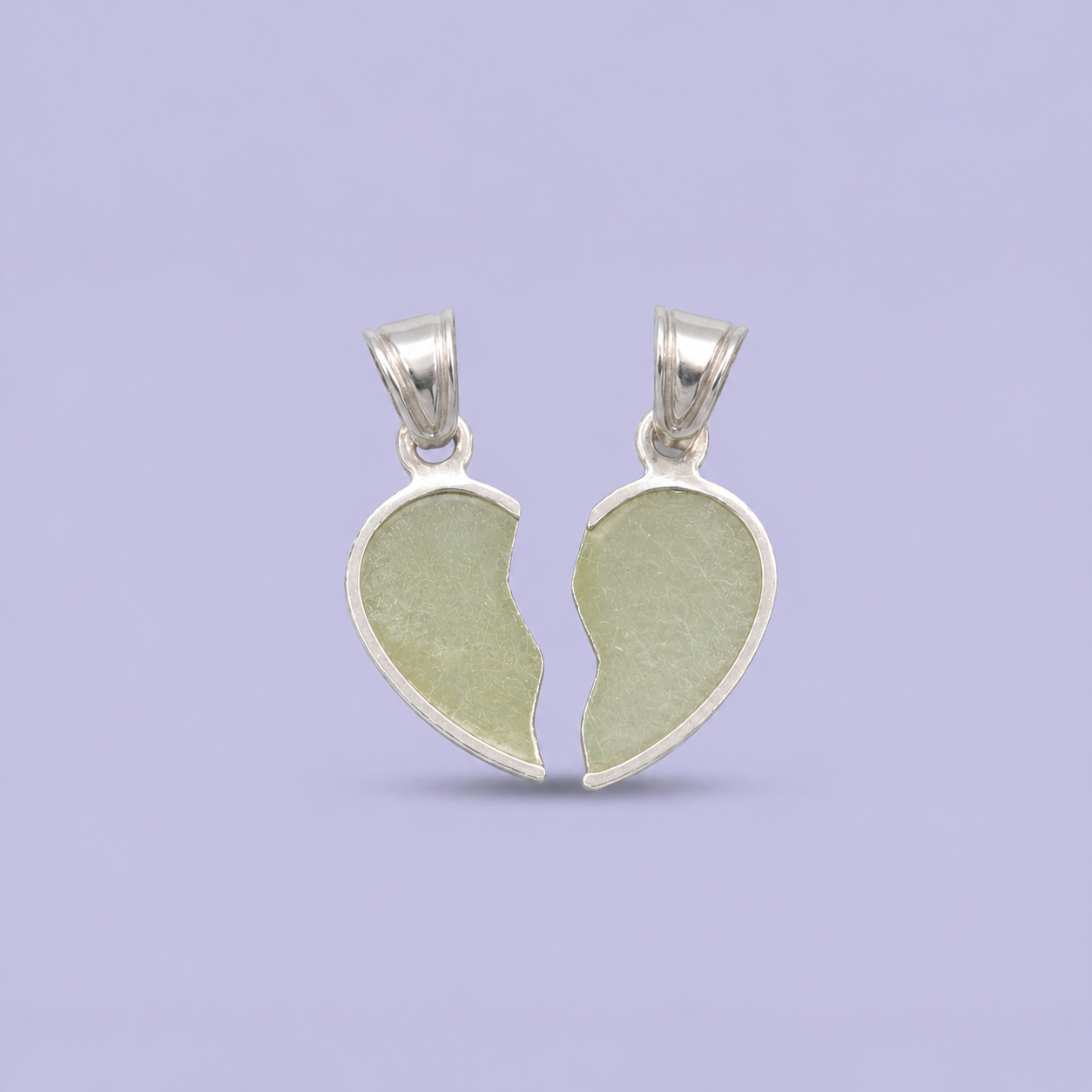 Dije de Plata .925 Corazón Fino en Pareja mod. 2508