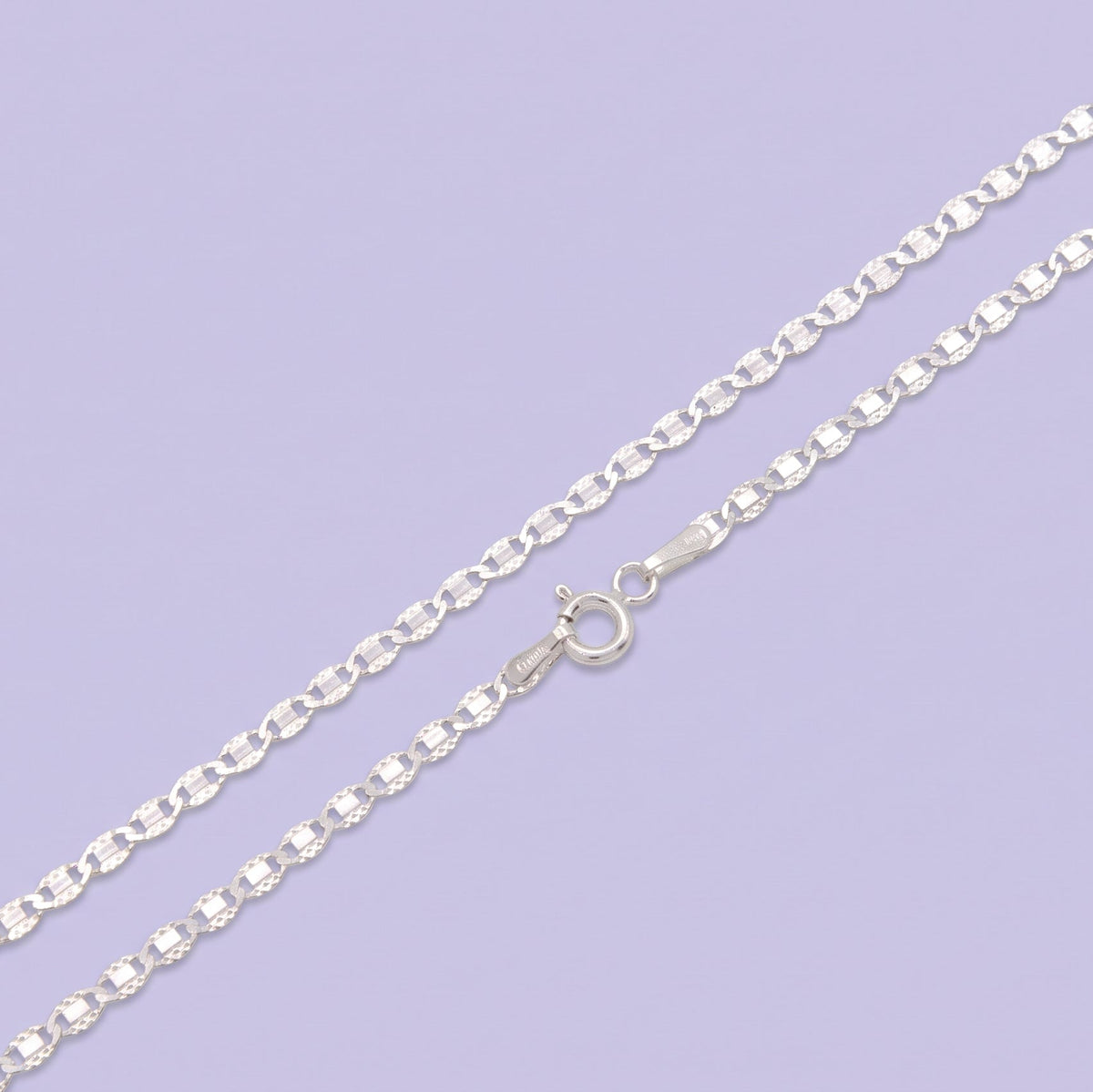 Cadena de Plata .925 Tejido Navaja con Diamantado Especial mod. 3213