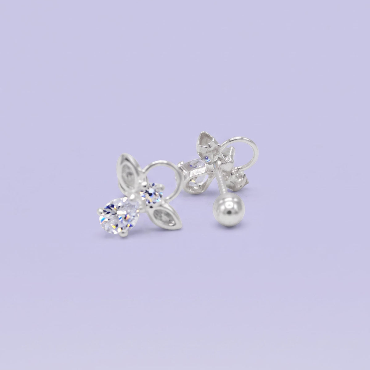 Broquel de Plata .925  Con Diseño de Ángel y Zirconia mod. 3075