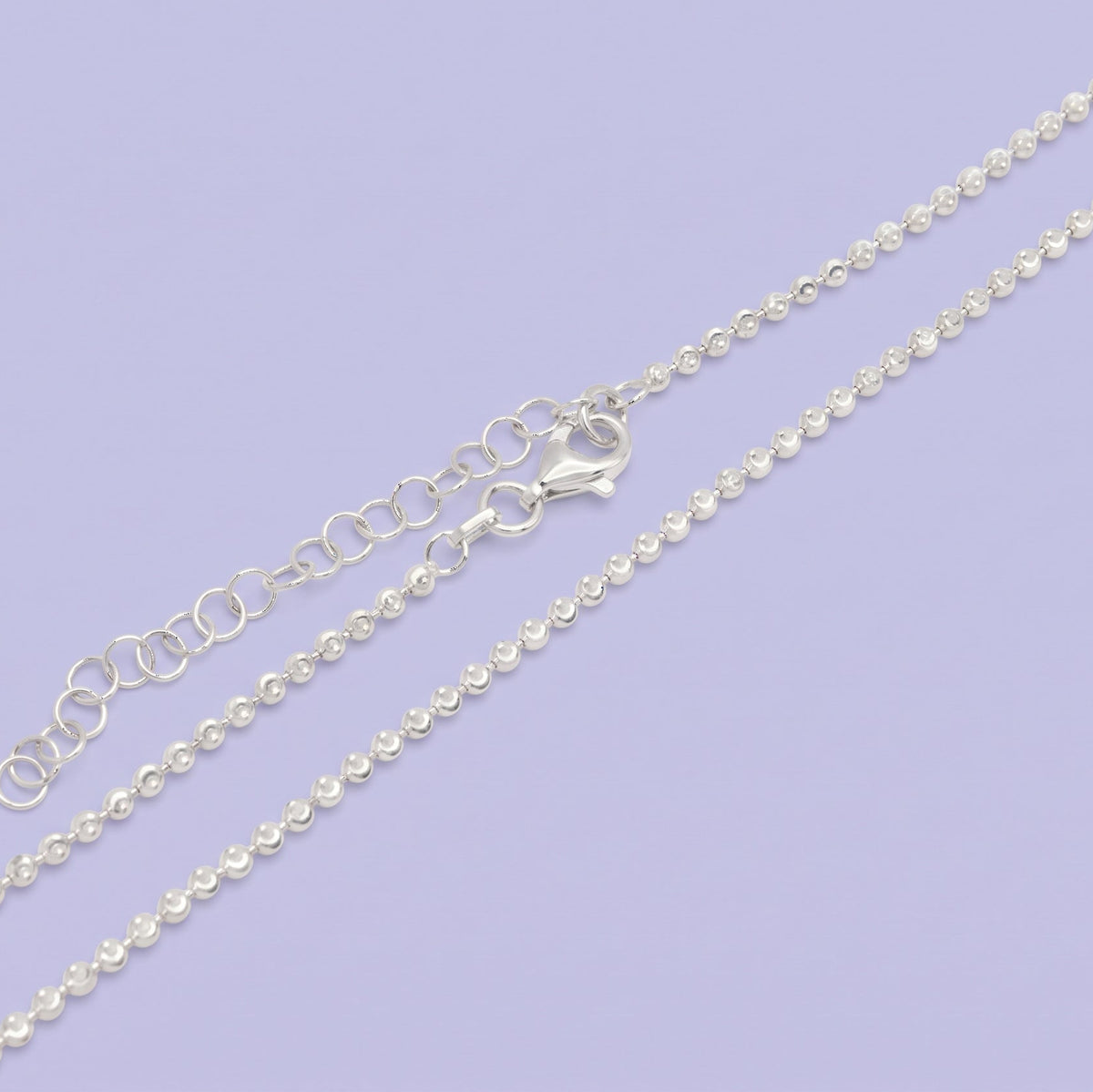 Cadena de Plata .925 Tejido Esfera Diamantada con Extensión mod. 3212