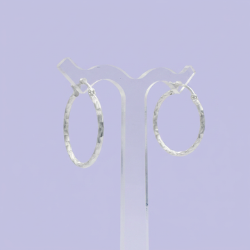 Arracada de Plata .925 Diseño Diamantado Zigzag Pequeño mod. 2463