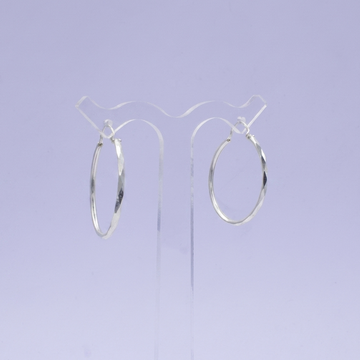 Arracada de Plata .925 Diseño con Facetado de Rombo Estilo Hueco mod. 2461