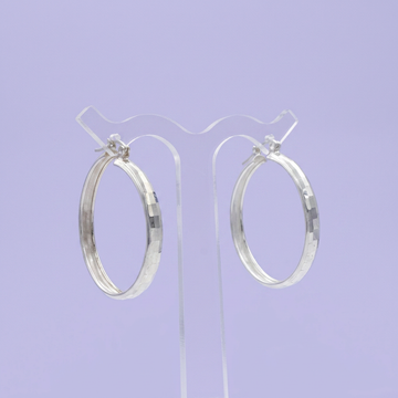 Arracada de Plata .925 Brillante con Placas Lisas mod. 2294