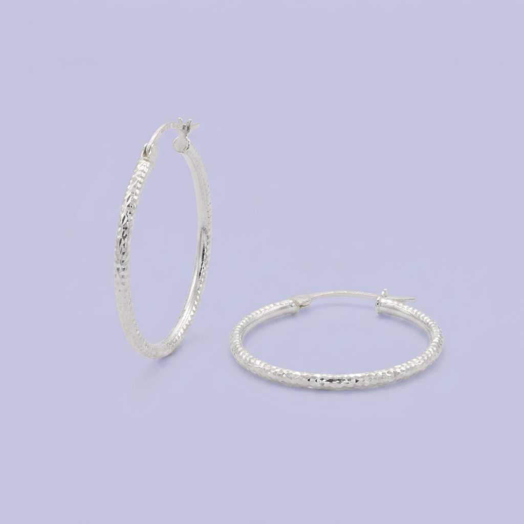 Arracada de Plata .925 con Diamantado Especial Brillante Mediano mod. 2938