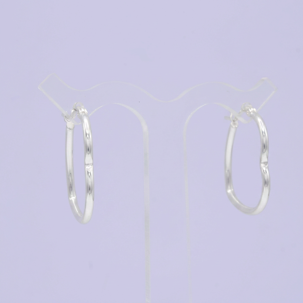 Arracada de Plata .925 Diseño de Corazón Eterno mod. 2624