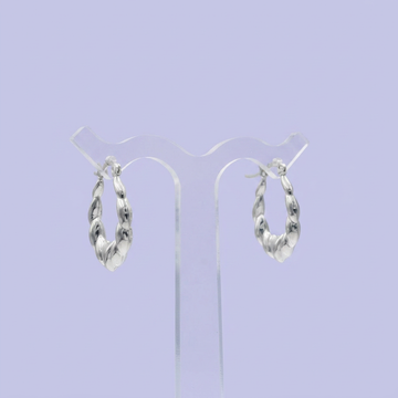 Arracada de Plata .925 con Elegantes Relieves mod. 2297