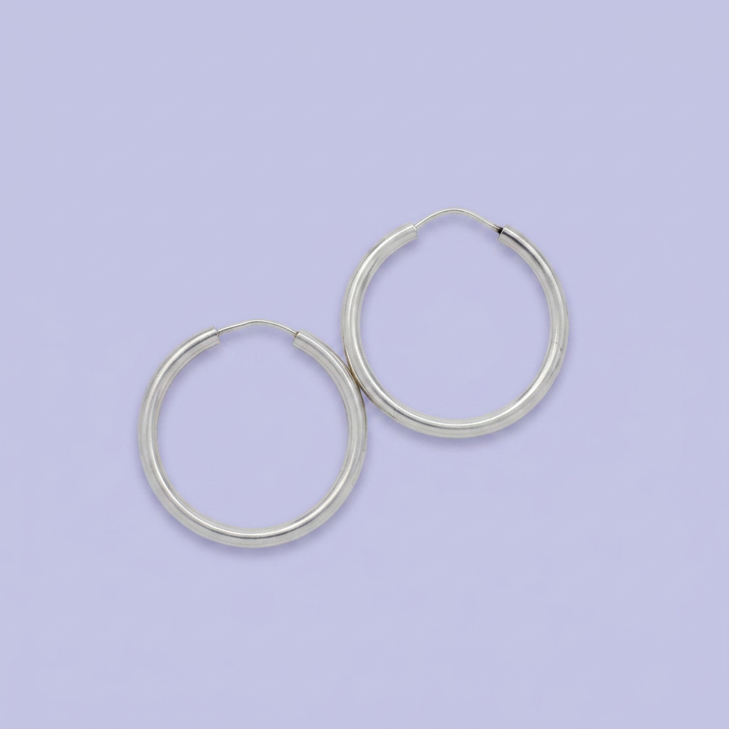 Arracada de Plata .925 Tubular Elegante mod. 2459