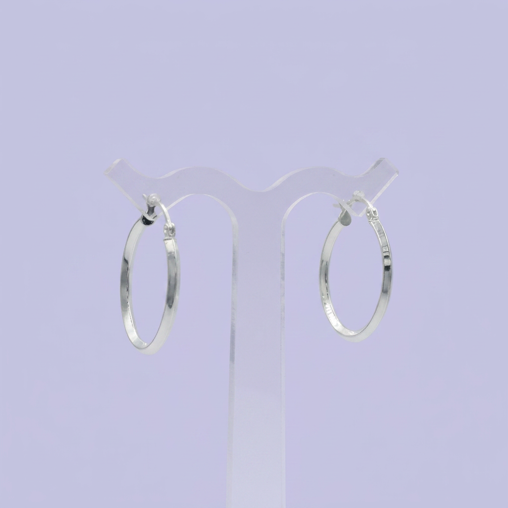 Arracada de Plata .925 Diseño Facetado Hueco mod. 2458