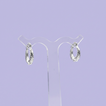 Arracada de Plata .925 con Diseño de Trenza Lisa mod. 2295