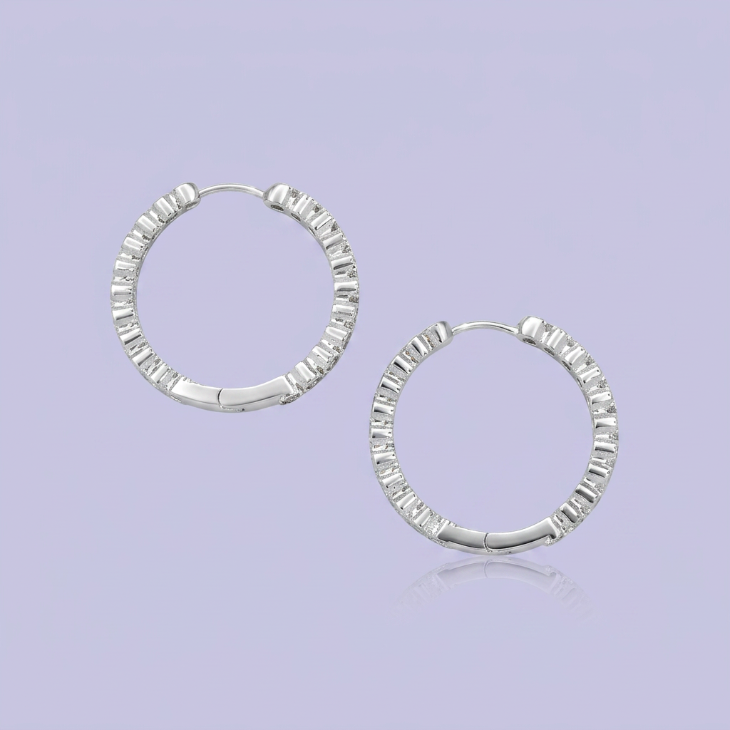 Arracada de Plata .925 Burbujas con Finas Zirconias mod. 2298