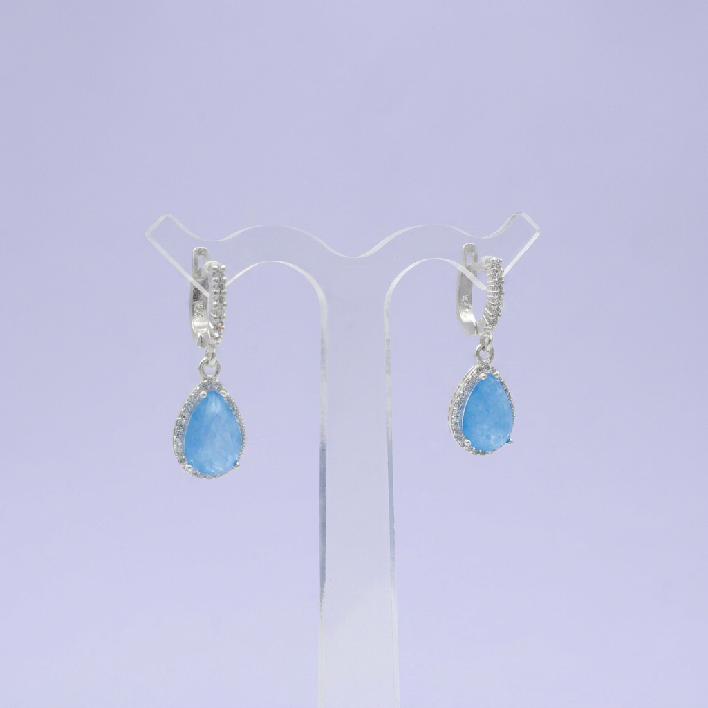 Coordinado de Plata .925 Gotas Celestes mod. 2591