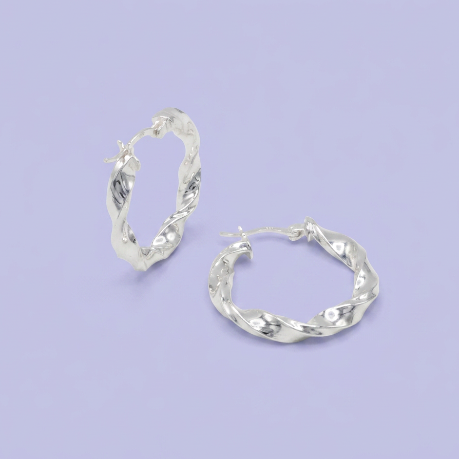 Arracada de Plata .925 Espirales Gruesas mod. 2834