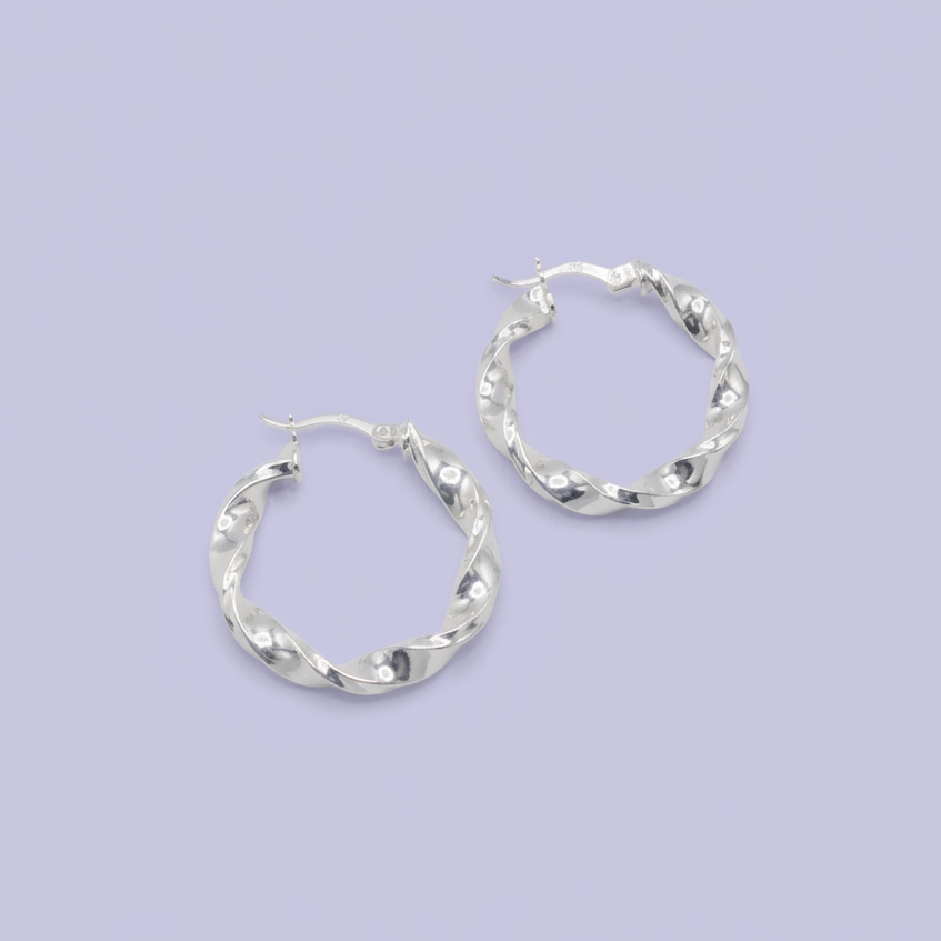 Arracada de Plata .925 Espirales Gruesas mod. 2834