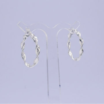 Arracada de Plata .925 Espirales Lisos mod. 2835