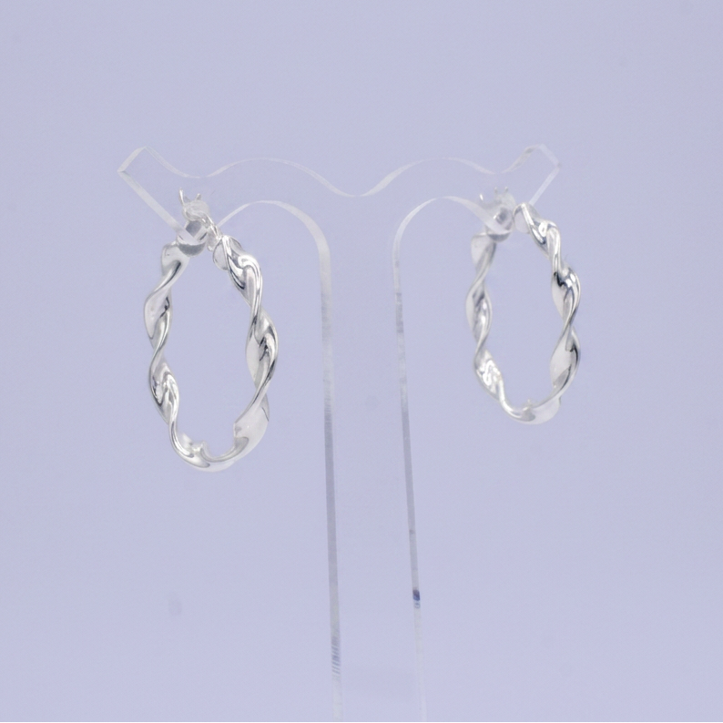 Arracada de Plata .925 Espirales Lisos mod. 2835