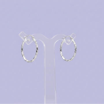 Arracada de Plata .925 Diseño Espiral Brillante Estilo Hueco mod. 2934