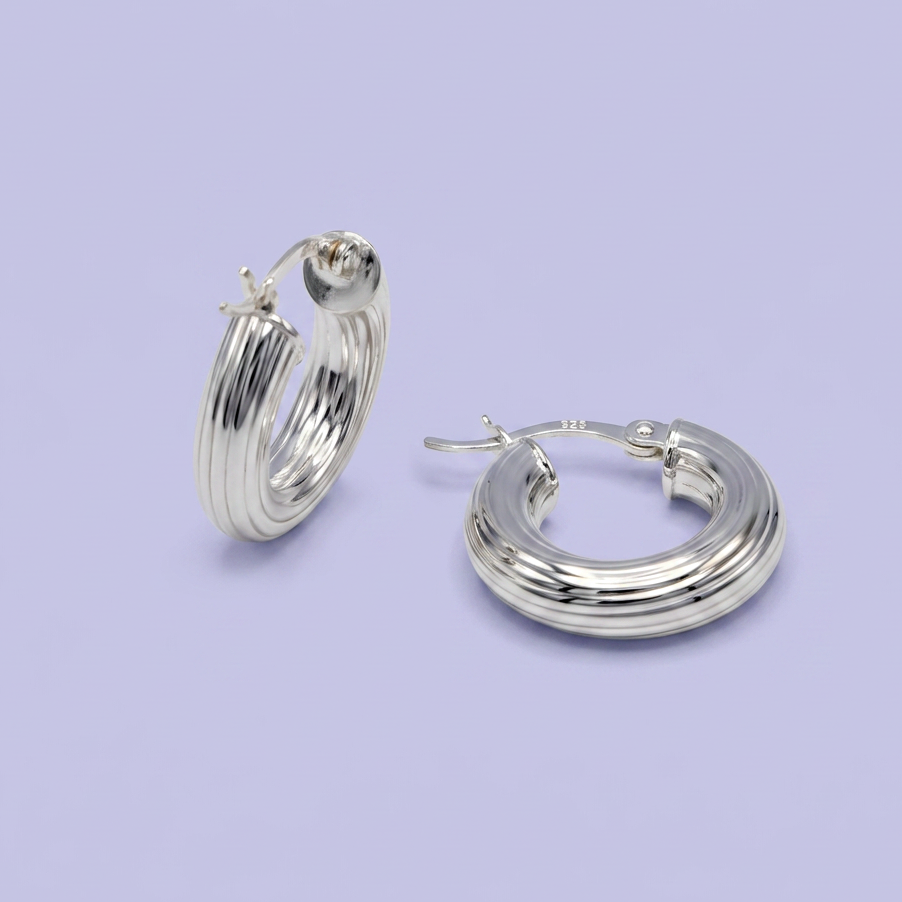 Arracada de Plata .925 Estilo Chunky mod. 2837