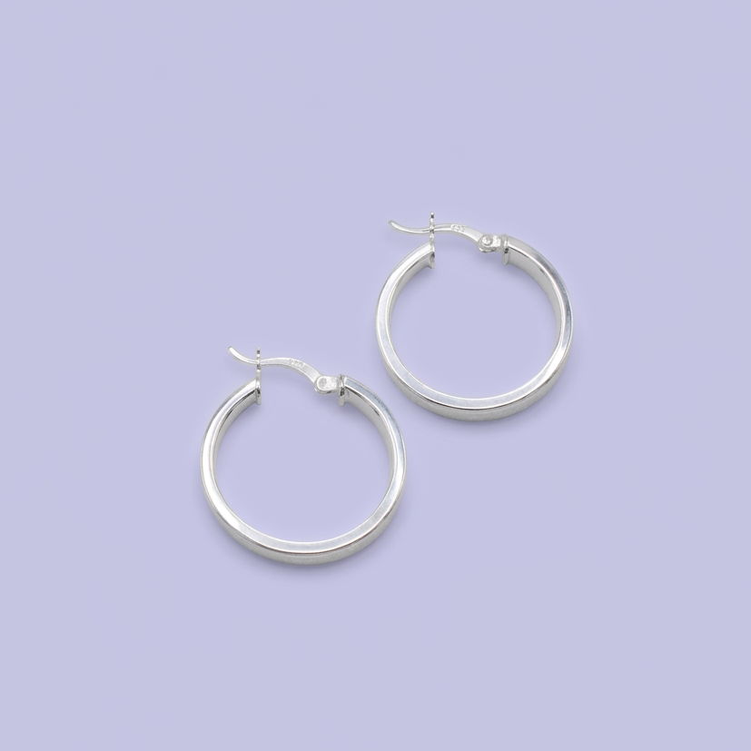 Arracada de Plata .925 Chica con Grecas mod. 2831