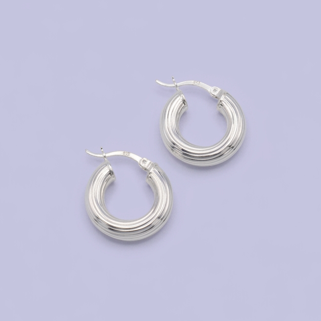Arracada de Plata .925 Estilo Chunky mod. 2837