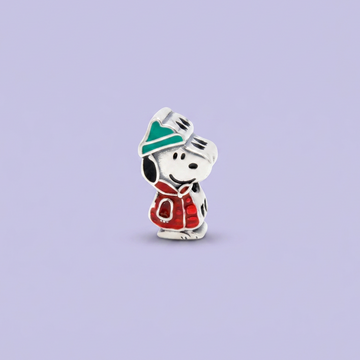 Dije de Plata .925 Estilo Charm con Diseño de Perro con Abrigo mod. 2908