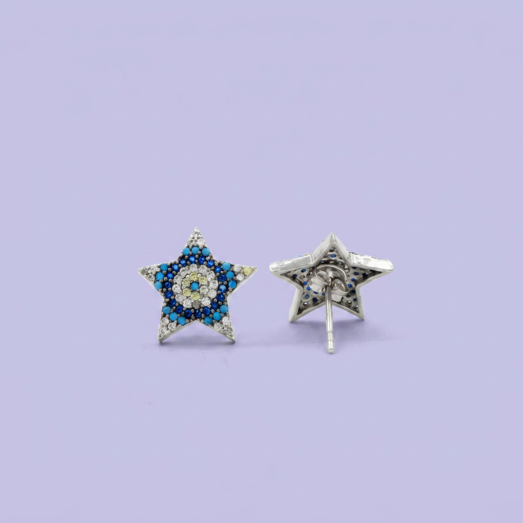 Coordinado de Plata .925 Estrellas y Mar mod. 2767