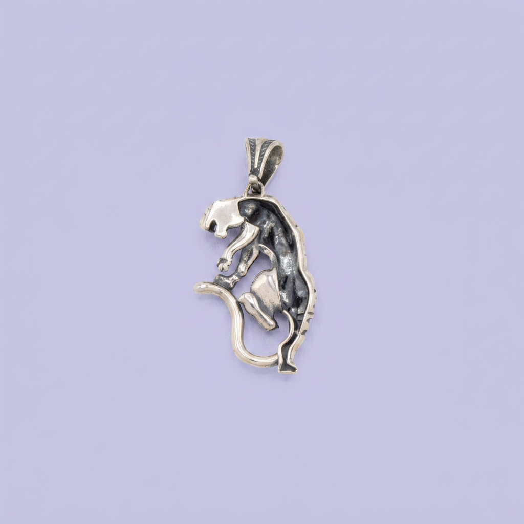Dije de Plata .925 Tigre de Diseño Fino mod. 2854