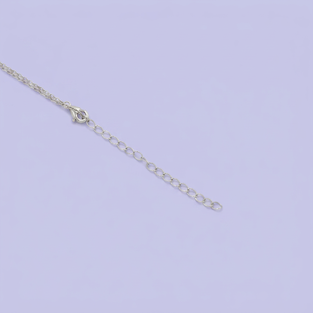 Gargantilla de Plata .925 con Dije de Inicial U Incrustada de Zirconias mod. 2424