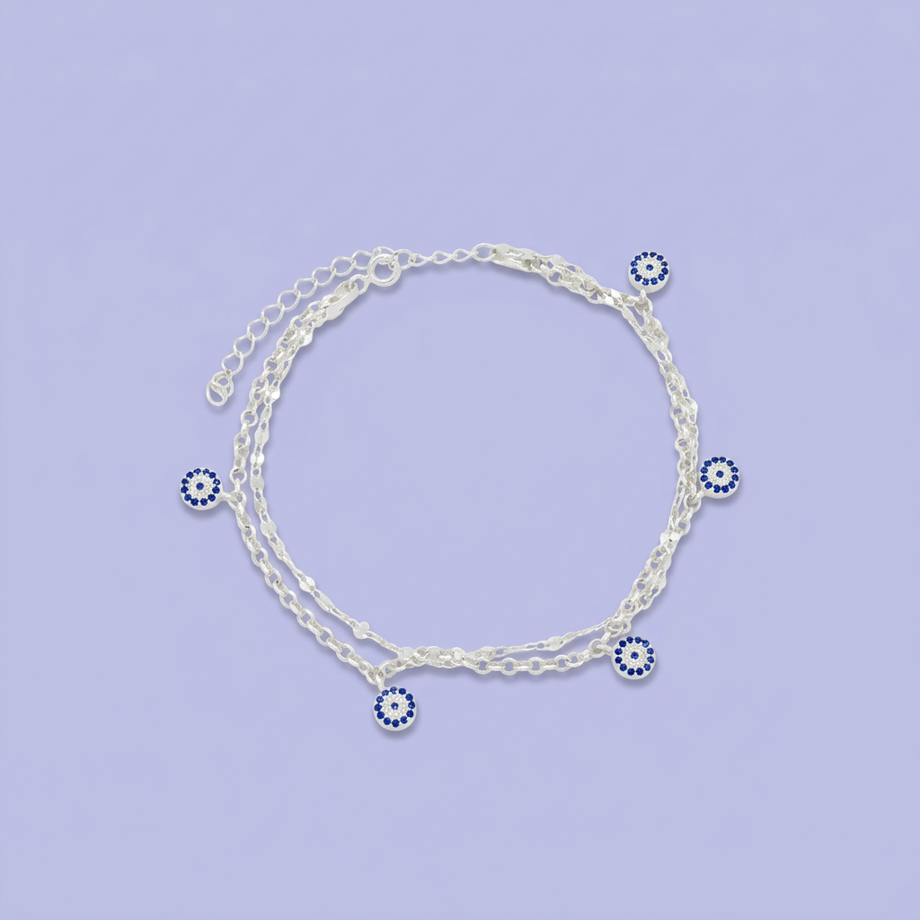 Pulsera de Plata .925 con Colgantes de Zirconias mod. 2282