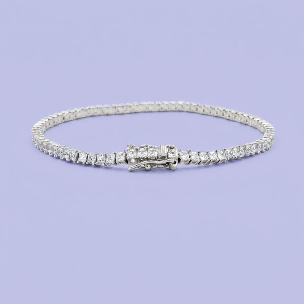 Pulsera de Plata .925 Tejido Tenis con Zirconias Finas y Brillantes mod. 2370