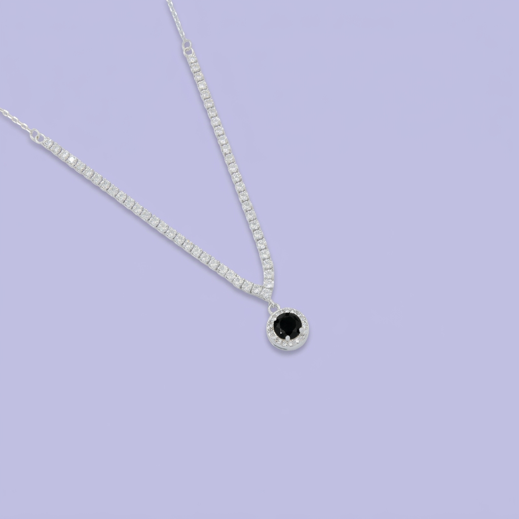Coordinado de Plata .925 Elegante Noir mod. 2586