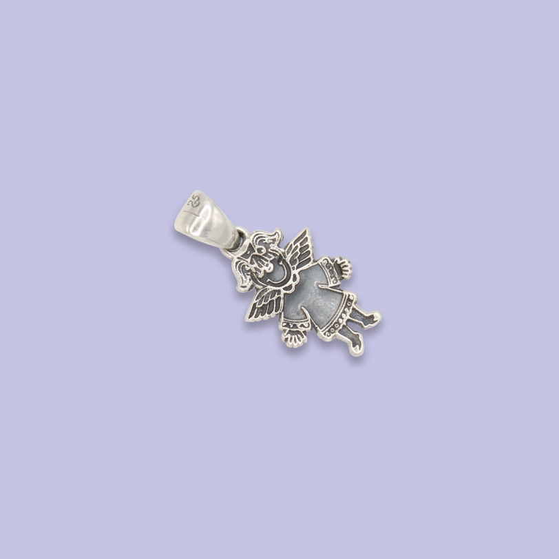 Dije de Plata .925 Angelita con Pavonado Especial mod. 2554