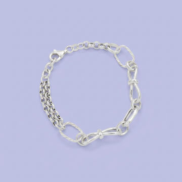 Pulsera de Plata .925 Eslabones en Forma de Infinito mod. 2281