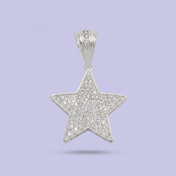 Dije de Plata .925 Estrella con Instrustaciones de Zirconia mod. 2696