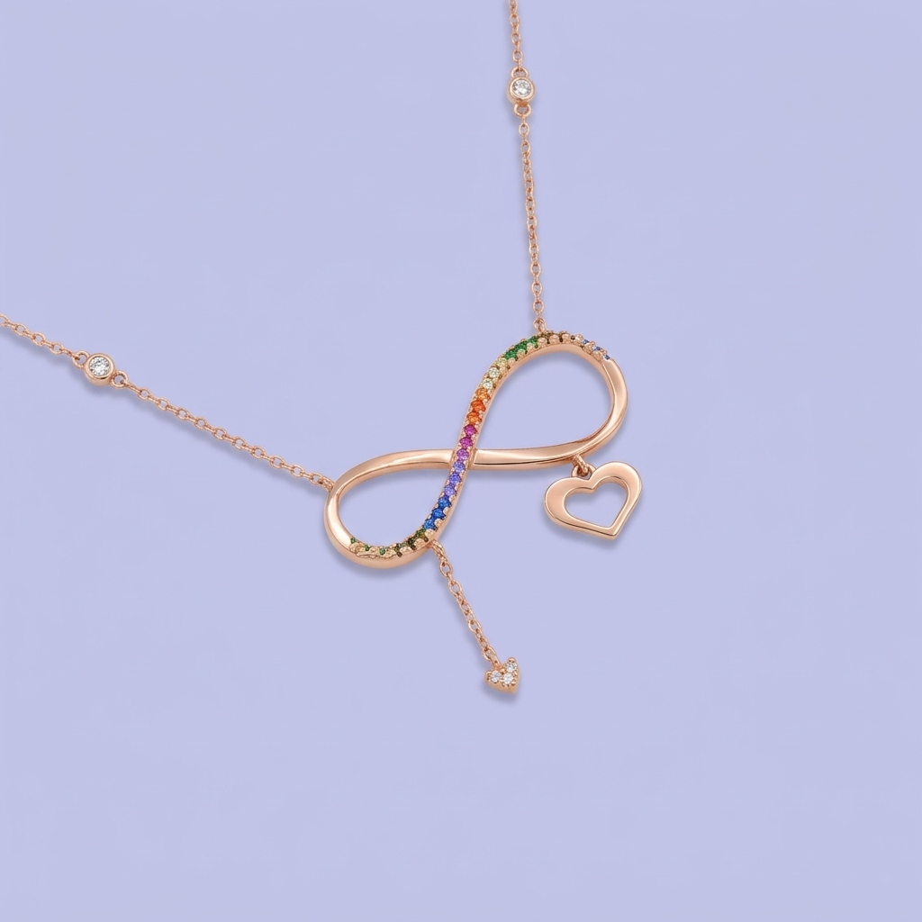 Gargantilla de Plata .925 Infinito Bañado en Oro Rosa mod. 2224