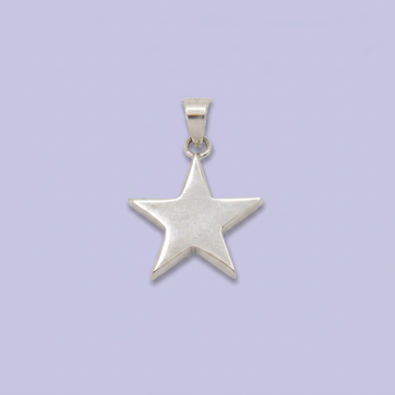 Dije de Plata .925 Con Diseño de Estrella Lisa mod. 3230