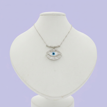 Gargantilla de Plata .925 Ojo Turco de Madre Perla Detallado con Zirconias mod. 2438