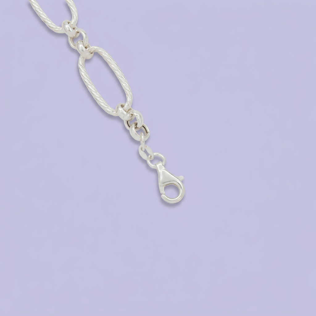 Pulsera de Plata .925 Argollas con Textura de Espiral mod. 2287