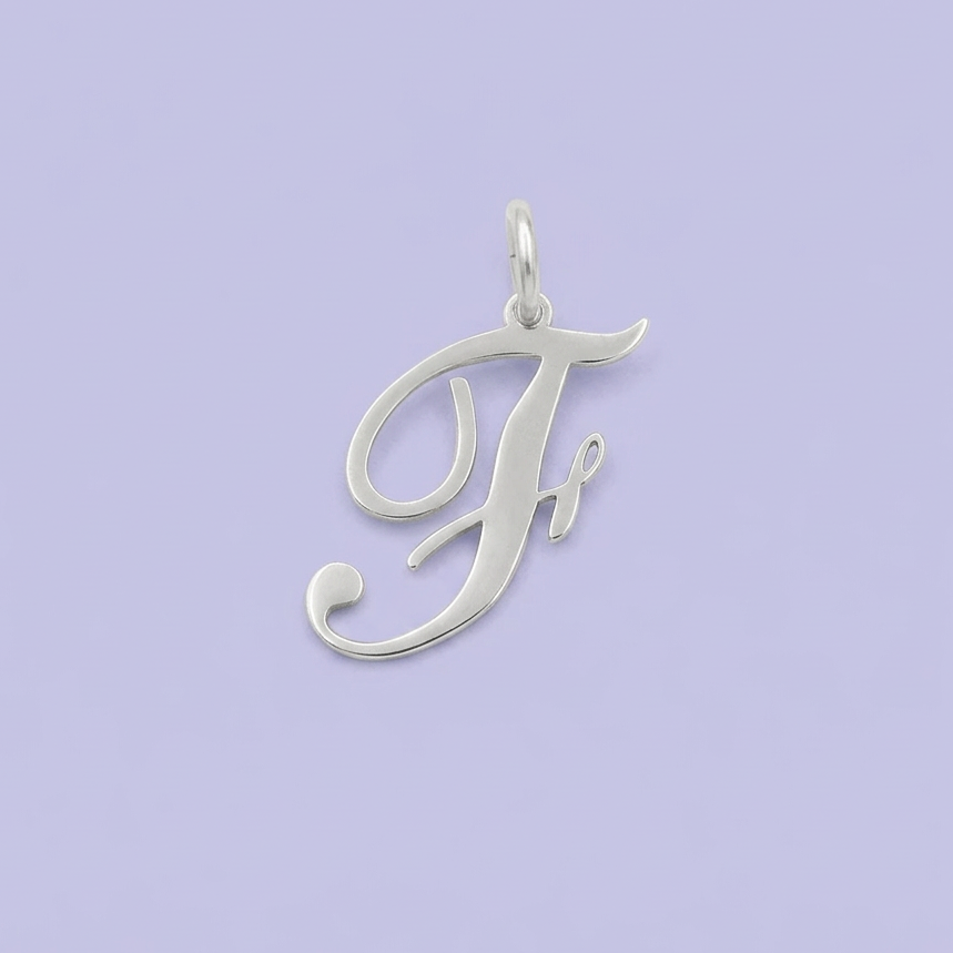 Dije de Plata .925 Letra F Cursiva mod. 2208